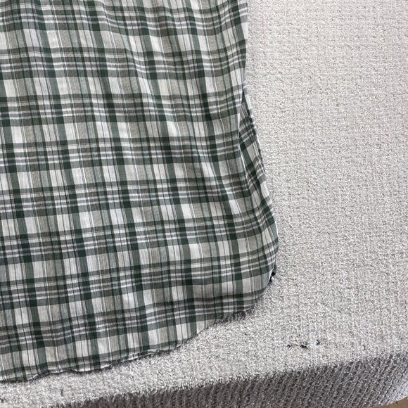 VTG Arnold Palmer Shirt Men L Tall Blue Green Button Down Silk Feel Read - Picture 15 of 15